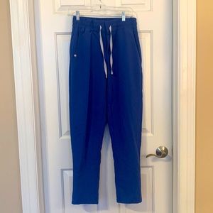 Small/Petite Length Royal Blue Yola High Waisted Figs Scrub Pants